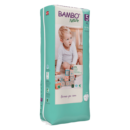 Scutece Ecolabel, Nr. 5, 12-18 kg, 44 bucati, Bambo Nature 496806
