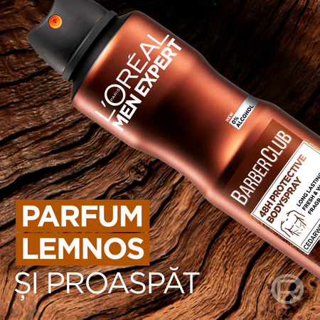 Spray antiperspirant pentru barbati Barber Club Men Expert, 150 ml, Loreal Paris 691843
