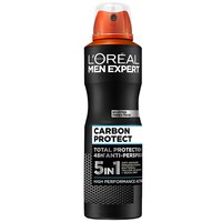 Spray antiperspirant pentru barbati Carbon Protect Men Expert, 150 ml, Loreal Paris
