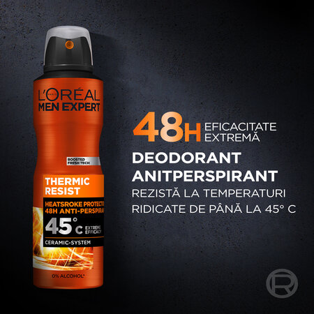Spray antiperspirant pentru barbati Thermic Resist Men Expert, 150 ml, Loreal Paris 691883