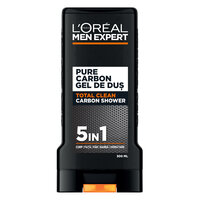 Gel de dus pentru barbati 5-in-1 Pure Carbon Men Expert, 300 ml, Loreal Paris