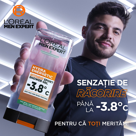 Gel de dus pentru barbati Hydra Energetic Extreme Sport Men Expert, 300 ml, Loreal Paris 691909
