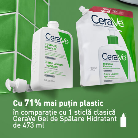 Rezerva Gel de curatare hidratant pentru piele normala si uscata, 473 ml, Cerave 816550