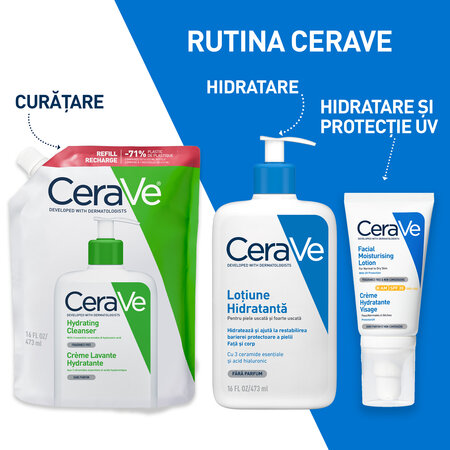Rezerva Gel de curatare hidratant pentru piele normala si uscata, 473 ml, Cerave 816555