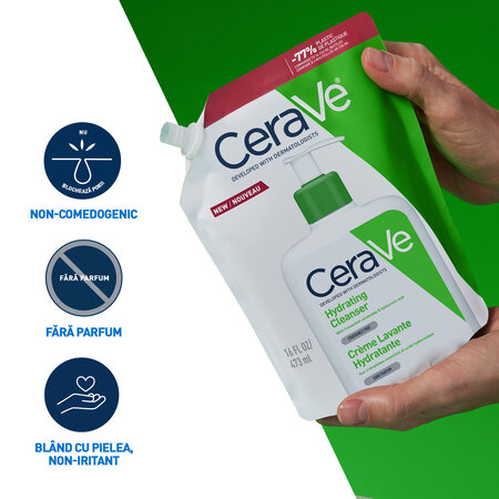 Rezerva Gel de curatare hidratant pentru piele normala-uscata, 473 ml, Cerave 692287