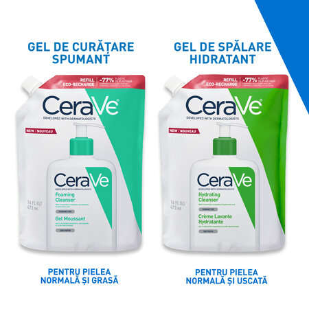 Rezerva Gel de curatare spumant pentru piele normala-grasa, 473 ml, Cerave 692276