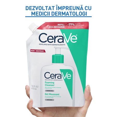 Rezerva Gel de curatare spumant pentru piele normala-grasa, 473 ml, Cerave 692282