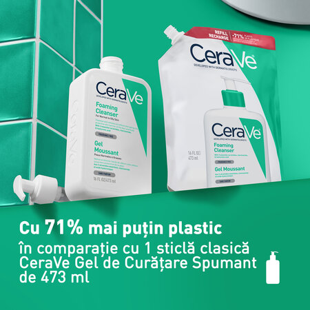 Rezerva Gel de curatare spumant pentru piele normala si grasa, 473 ml, Cerave 816524