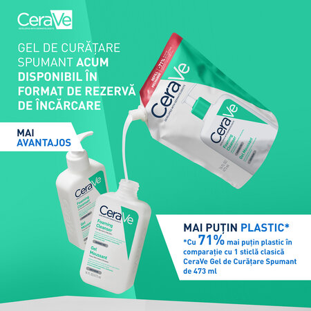 Rezerva Gel de curatare spumant pentru piele normala si grasa, 473 ml, Cerave 816525