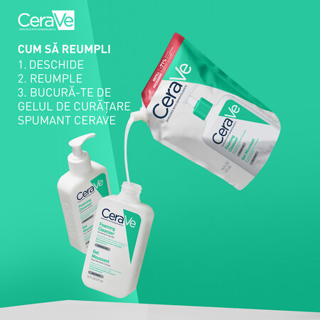Rezerva Gel de curatare spumant pentru piele normala si grasa, 473 ml, Cerave 816526