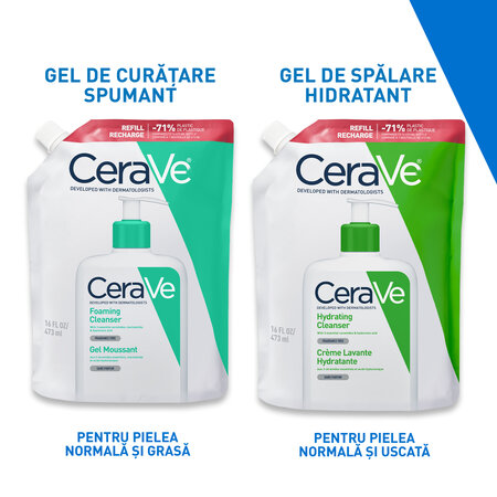 Rezerva Gel de curatare spumant pentru piele normala si grasa, 473 ml, Cerave 816529