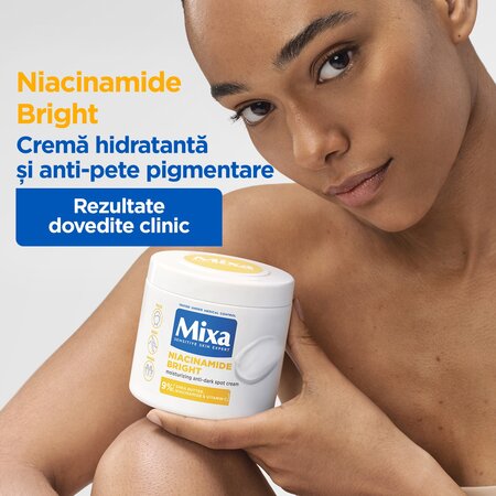 Crema hidratanta si anti-pete pigmentare pentru fata,corp si maini, Niacinamide Bright, 400 ml, Mixa 691979