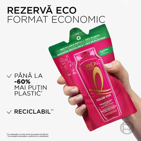 Rezerva Sampon pentru protejarea culorii Color Vive, 250 ml, L'Oreal Elseve 691999