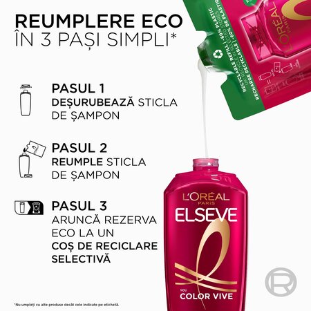 Rezerva Sampon pentru protejarea culorii Color Vive, 250 ml, L'Oreal Elseve 692000