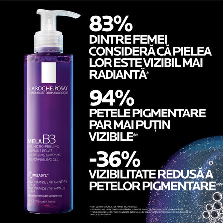 Gel Micro-exfoliant Anti-pete Pigmentare, formulat cu Melasyl Mela B3, 200 ml, La Roche Posay 692773