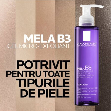 Gel Micro-exfoliant Anti-pete Pigmentare, formulat cu Melasyl Mela B3, 200 ml, La Roche Posay 692775
