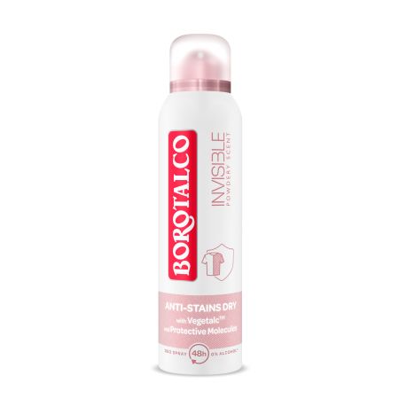Deodorant Spray Invisible, Pink, 150 ml, Borotalco