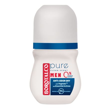 Deodorant Roll-on Men, Pure Clean Scent, 50 ml, Borotalco