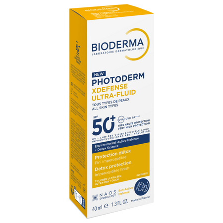 Fluid cu SPF 50+ Ultra invizibil pentru fata Photoderm Xdefense, 40 ml, Bioderma 693019