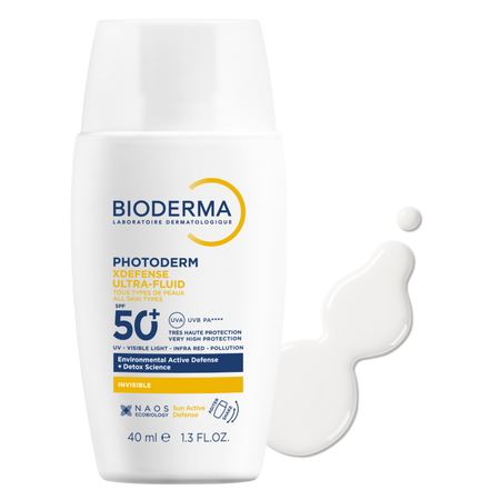 Fluid cu SPF 50+ Ultra invizibil pentru fata Photoderm Xdefense, 40 ml, Bioderma 693012