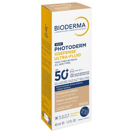 Fluid colorat de fata Ultra SPF50+ Photoderm Xdefense, Fototip 2, 40 ml, Bioderma 693029