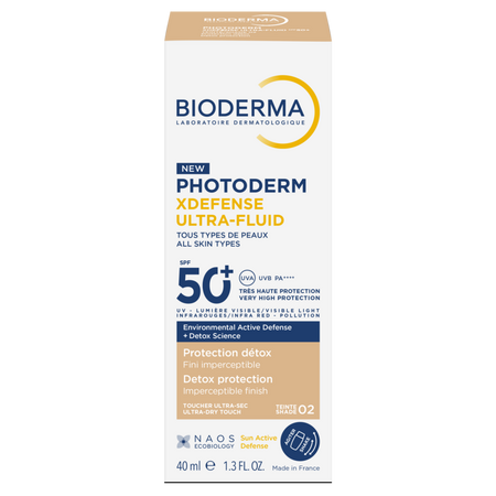Fluid colorat de fata Ultra SPF50+ Photoderm Xdefense, Fototip 2, 40 ml, Bioderma 693027