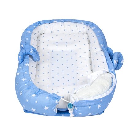 Co-sleeper anti-reflux Nest, Blue Stars, 0 luni+, Sevi Bebe 693042