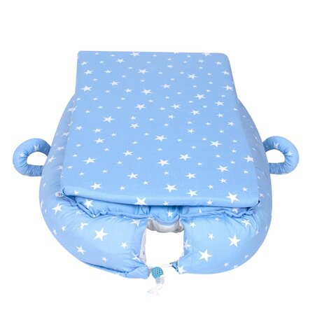 Co-sleeper anti-reflux Nest, Blue Stars, 0 luni+, Sevi Bebe 693041