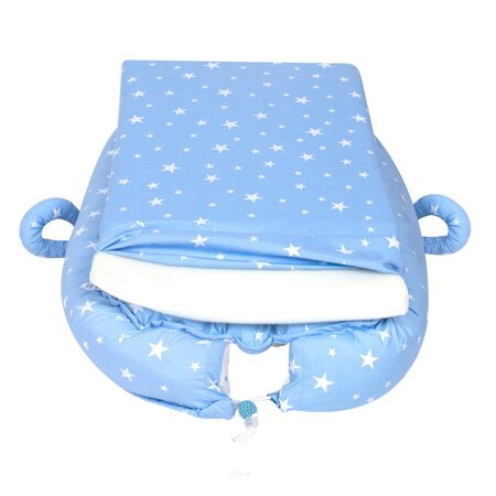 Co-sleeper anti-reflux Nest, Blue Stars, 0 luni+, Sevi Bebe 693043