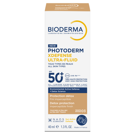 Fluid colorat Ultra SPF 50+ pentru fata Photoderm Xdefense, Fototip 3, 40 ml, Bioderma 693054