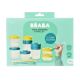 Set 12 recipiente si 2 lingurite, albastru, Beaba 445772