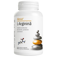 L-arginina, 60 capsule, Alevia
