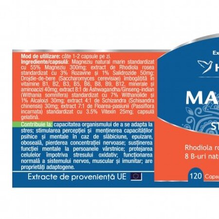 Magnezen, 120 capsule, Herbagetica 693356