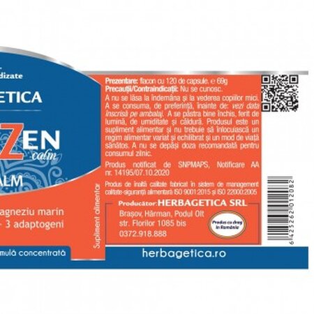 Magnezen, 120 capsule, Herbagetica 693355