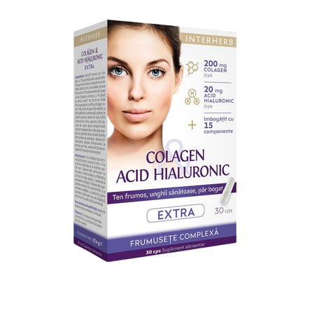 Colage si Acid Hialuronic Extra Beauty, 30 capsule, Interherb