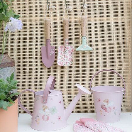 Galeata pentru gradinarit Fairy Garden, Roz, 3 ani+, Little Dutch 693441