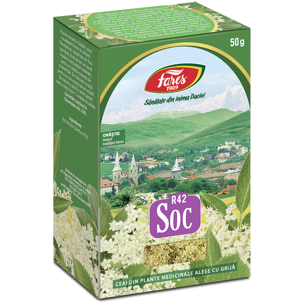 Ceai de soc, 50g, Fares