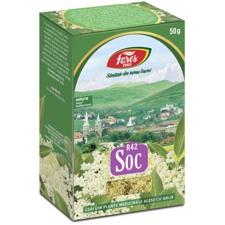 Ceai de soc, R42, 50 g, Fares