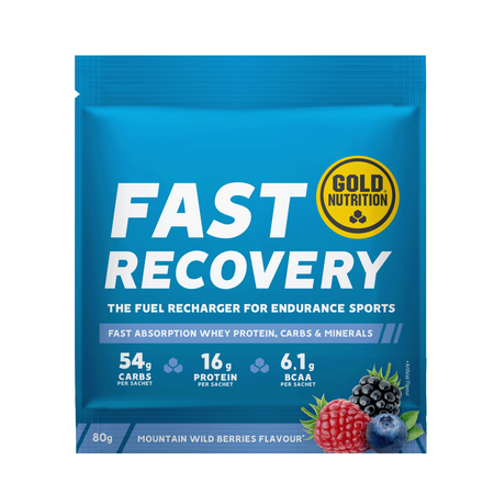 Pudra pentru recuperare Fast Recovery, fructe de padure, 80 g, Gold Nutrition