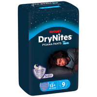 Scutece de noapte Pants DryNites, 49-60 kg, Baieti, 13 ani+, 9 bucati, Huggies