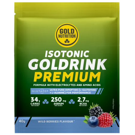 Pudra izotonica cu aminoacizi Goldrink Premium, Fructe de padure, 40 g, Gold Nutrition