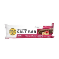 Baton energizant Total Energy Salt Bar, Ciocolata, Caju si Merisoare, 40 g, Gold Nutrition