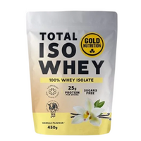 Pudra proteica izolat Total Iso Whey, Vanilie, 450 g, Gold Nutrition