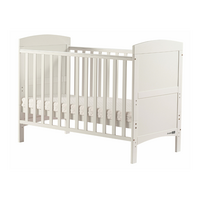 Patut din lemn transformabil pentru bebe si junior, 120x60, Alb, Lory, Freeon