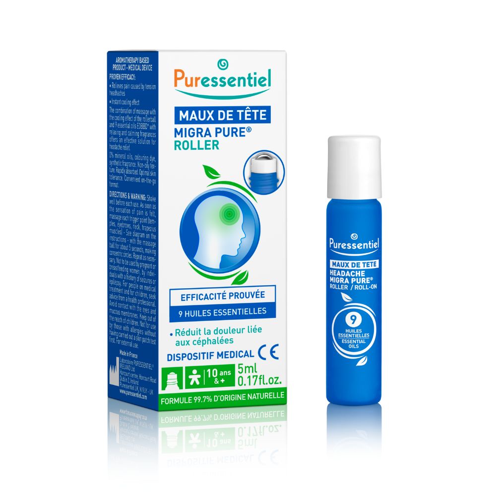 Roll-on pentru dureri de cap Migra Pure, 5 ml, Puressentiel