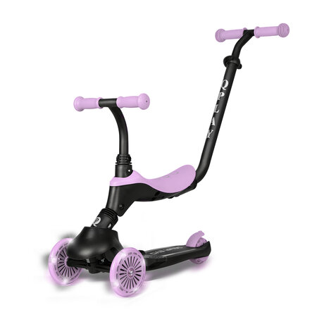 Trotineta multifunctionala 5 in 1 pentru copii Sema EVO, Violet, 1-6 ani, QPlay 694320