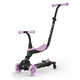 Trotineta multifunctionala 5 in 1 pentru copii Sema EVO, Violet, 1-6 ani, QPlay 694311