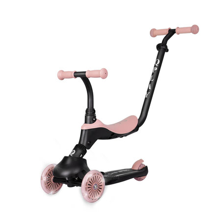 Trotineta multifunctionala 5 in 1 pentru copii Sema EVO, Roz, 1-6 ani, QPlay 694389
