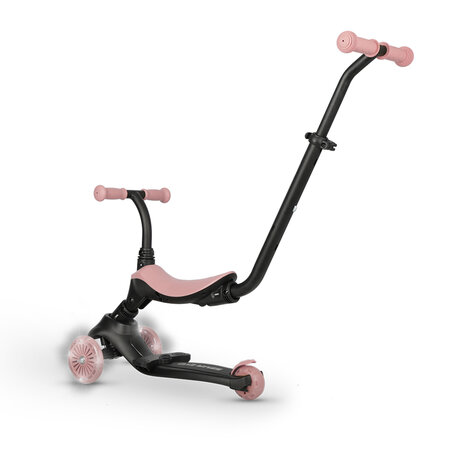 Trotineta multifunctionala 5 in 1 pentru copii Sema EVO, Roz, 1-6 ani, QPlay 694382