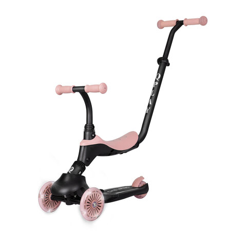 Trotineta multifunctionala 5 in 1 pentru copii Sema EVO, Roz, 1-6 ani, QPlay 694390
